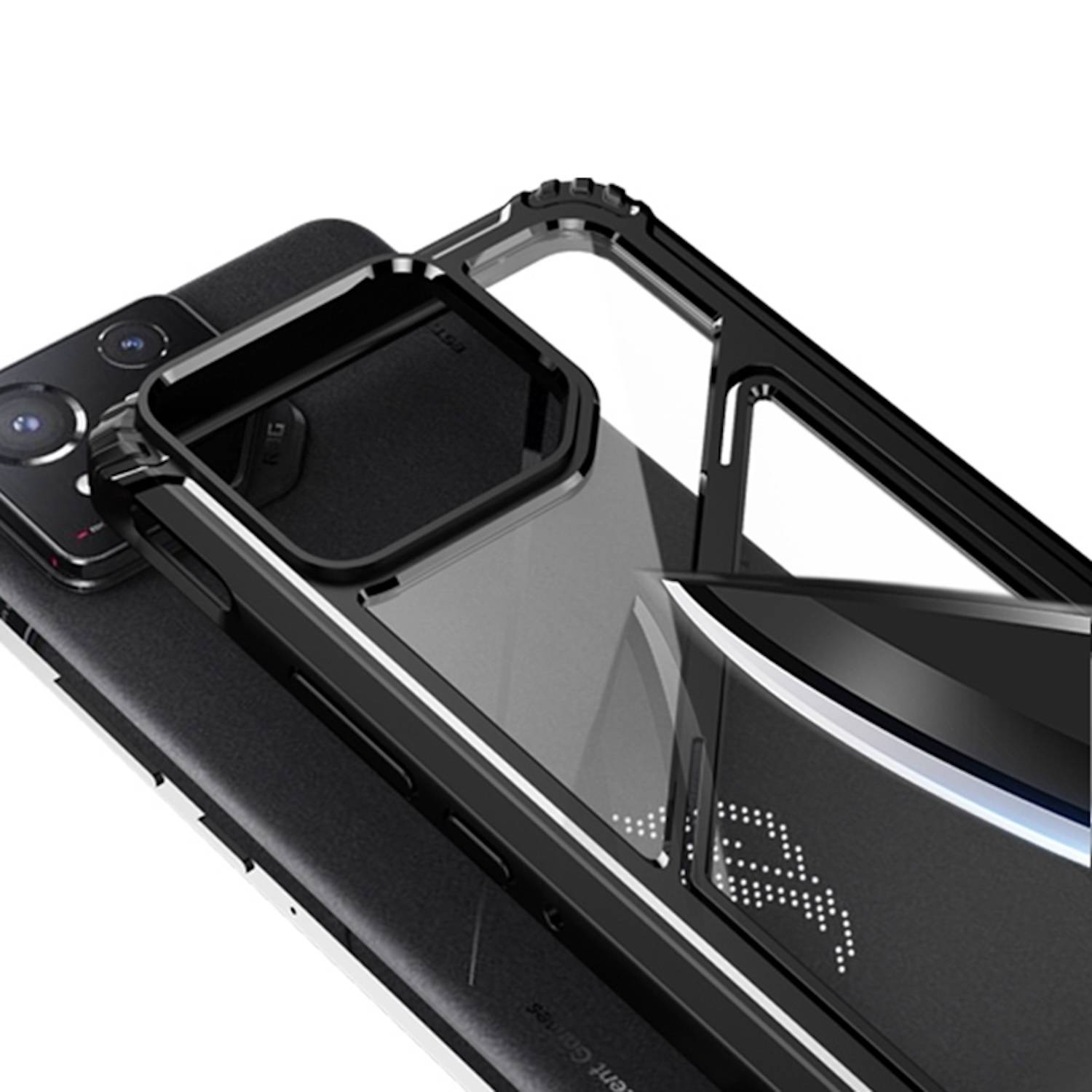 Für Asus ROG Phone 8 Pro Schock TPU / PC Hülle magnetischer Halter