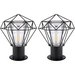 Sockelleuchte Außen Standleuchte Garten schwarz Außenstehleuchte Edelstahl, Industrial Design Gitterschirm, 1x E27, LxH 22,5 x 31,5 cm, 2er Set Sockelleuchte Außen Standleuchte Garten schwarz Außenstehleuchte Edelstahl, Industrial Design Gitterschirm, 1x E27, LxH 22,5 x 31,5 cm, 2er Set