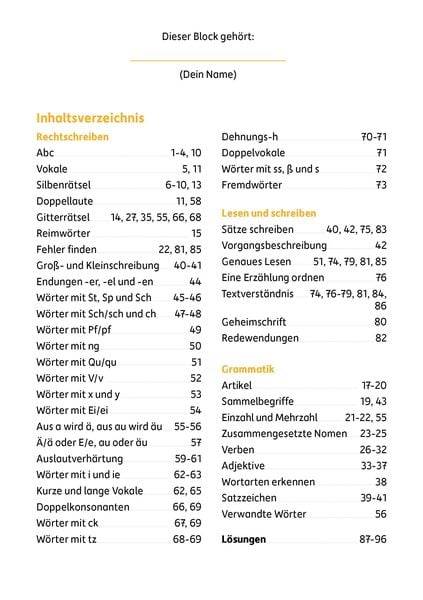 Mein Rätselblock Deutsch 2. Klasse