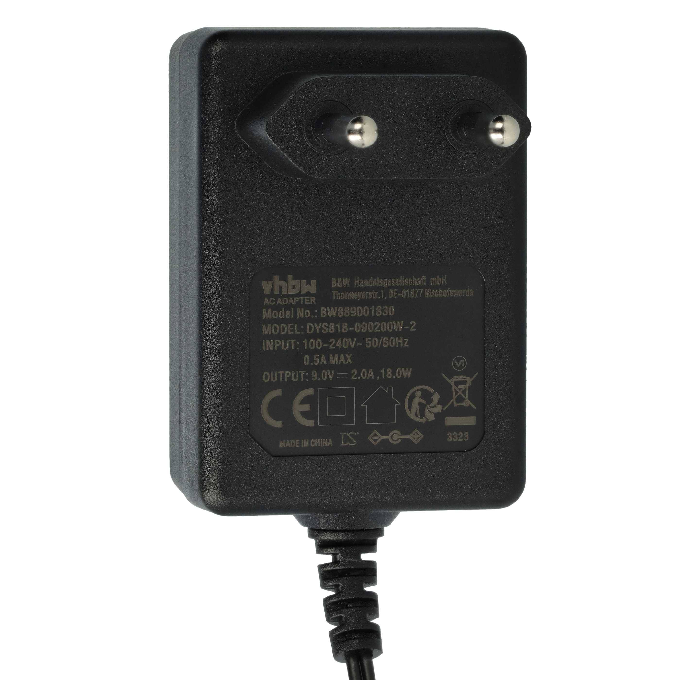 vhbw Netzteil kompatibel mit Soehnle Professional 9122 (IP42), 9120 (IP42), 9121 (IP42) Tischwaage, Plattformwaage - 180 cm