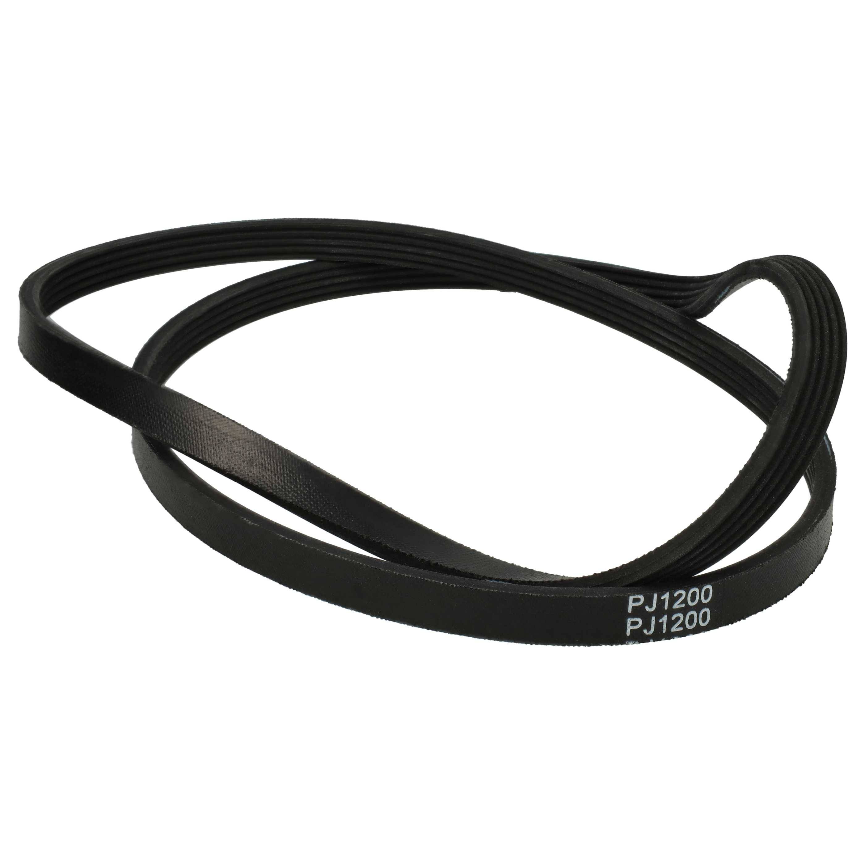 vhbw Keilriemen kompatibel mit Rosenlew RTF5142, RTF3540, RTF71203W, RTF3146 Wäschetrockner - 22,8 cm Schwarz