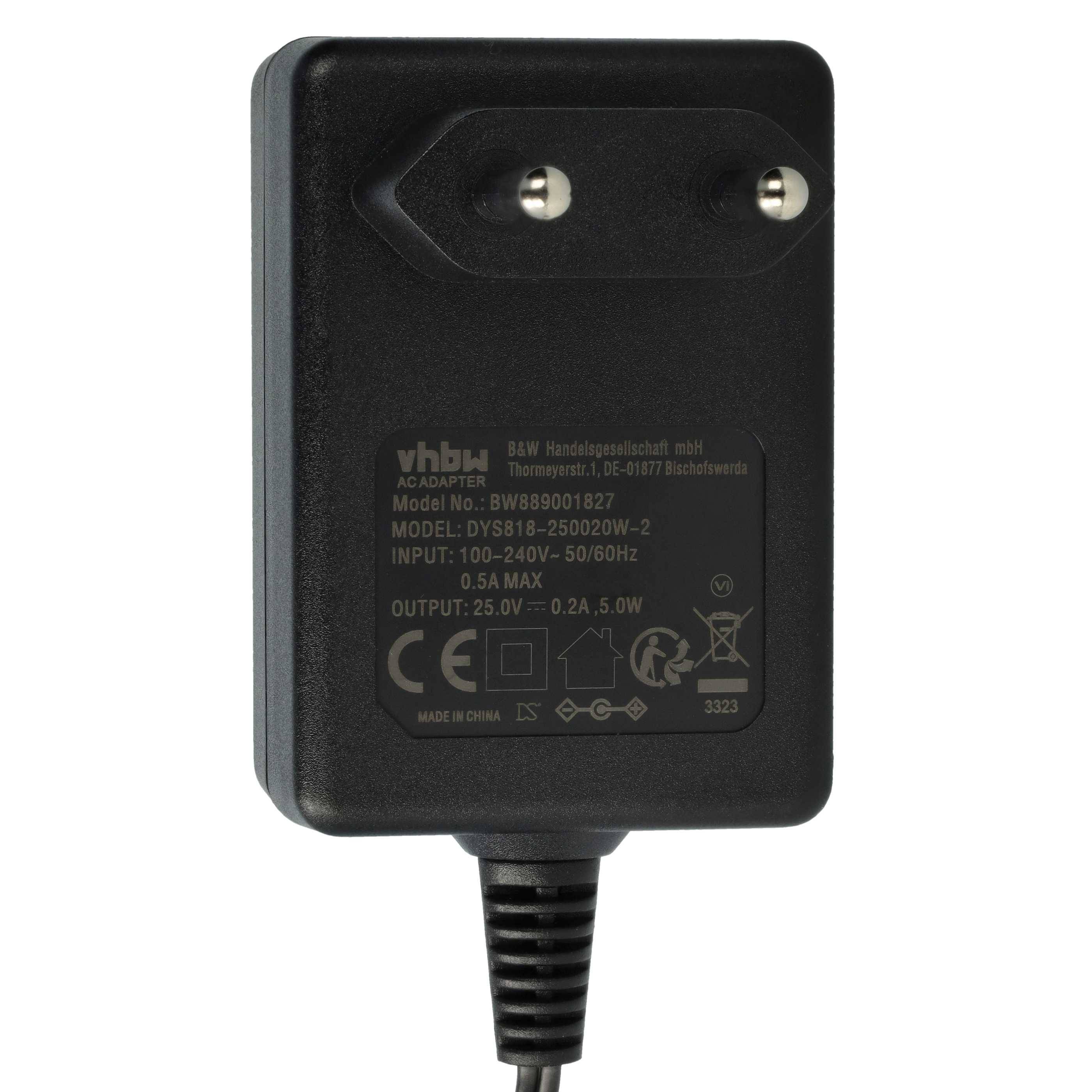 vhbw Ladegerät Ersatz für Bosch/Siemens 619856, 00621669, 624650, 12018084, 12012377, 00611264 für Staubsauger Akku - 100-240 V