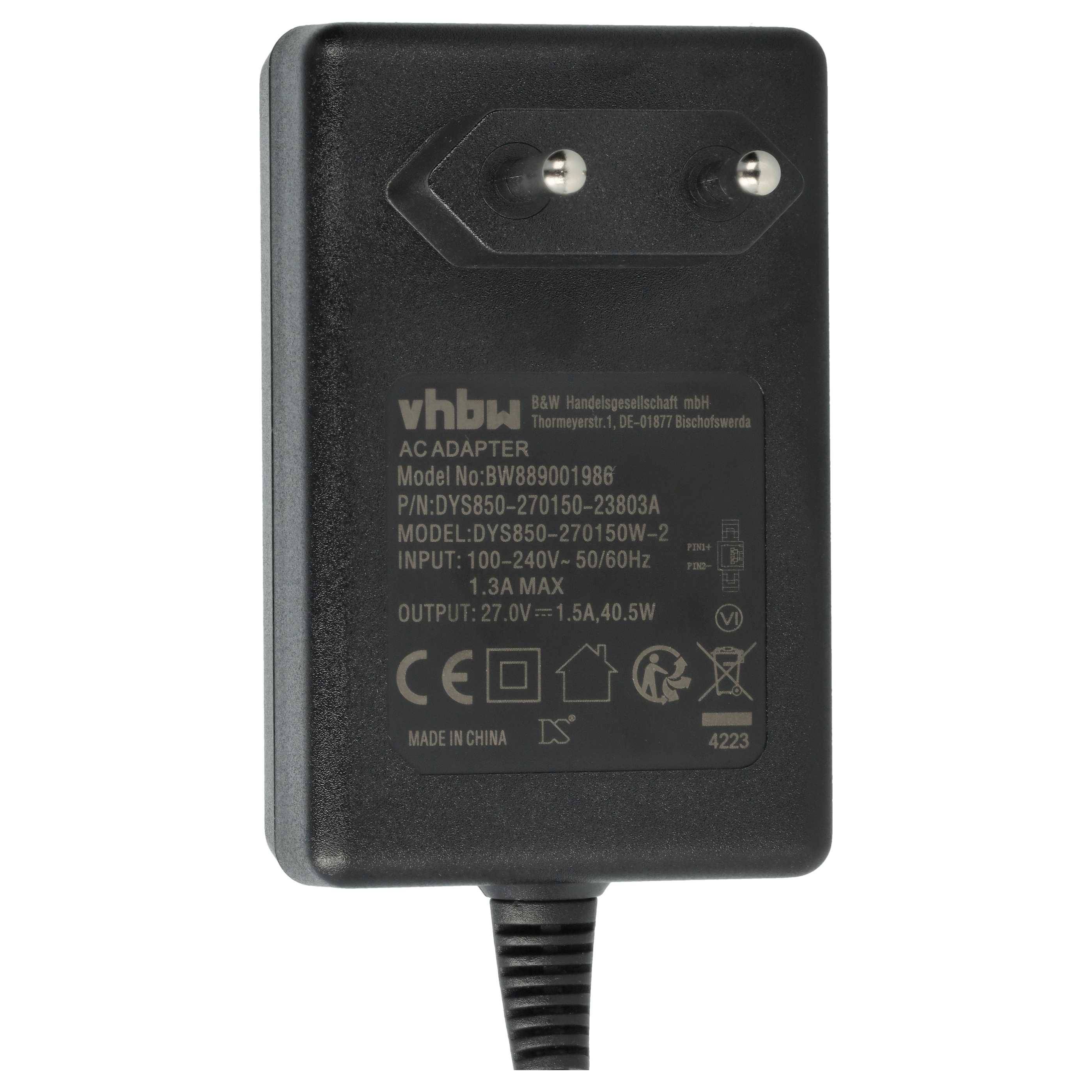 vhbw Ladegerät kompatibel mit Velux 846933, 946930, 946933, GP210AFHT Rollladen-, Solarfenster-Akku