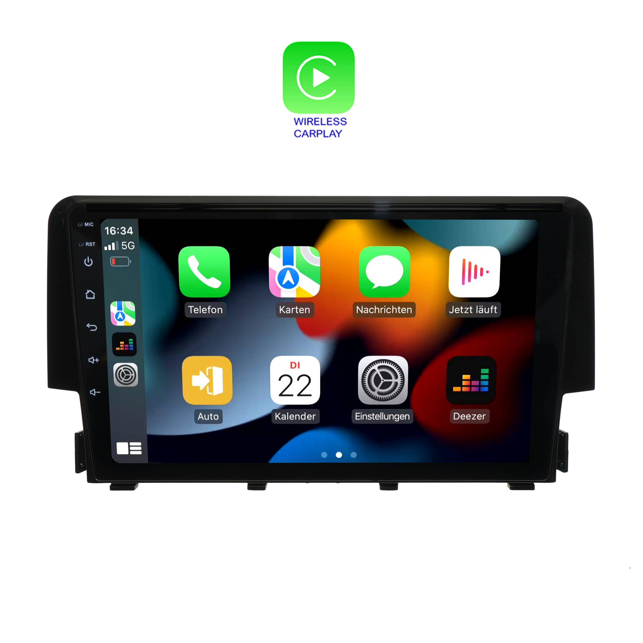 Für Honda Civic 16-22 9" Touchscreen Android Autoradio GPS Navi CarPlay