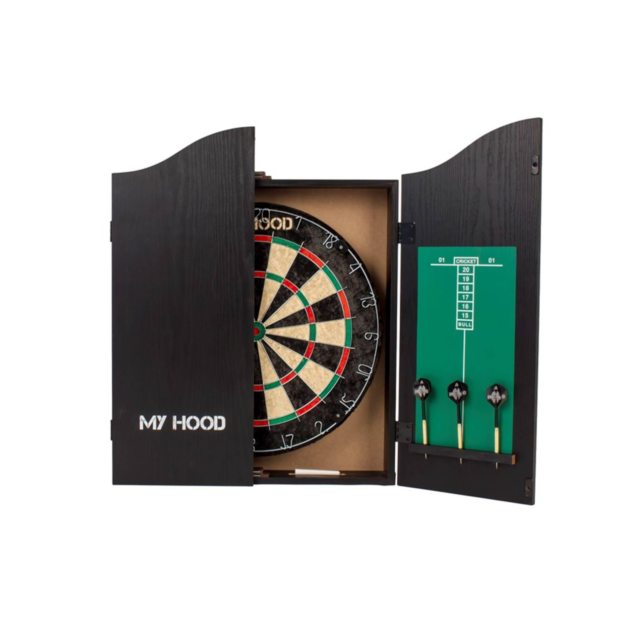 Dart Center PRO Dartscheibe mit Dartpfeilen My Hood 702012