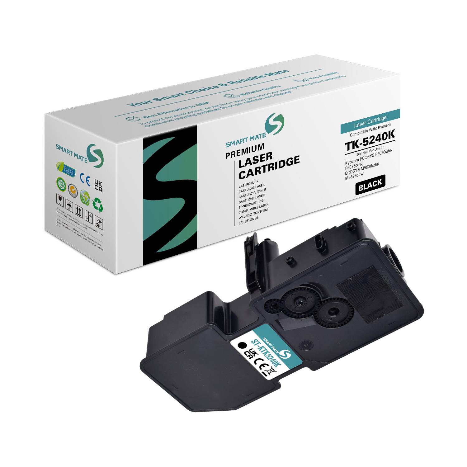 SmartMate wiederaufbereitete Toner Kyocera 1T02R70NL0 TK-5240K Schwarz