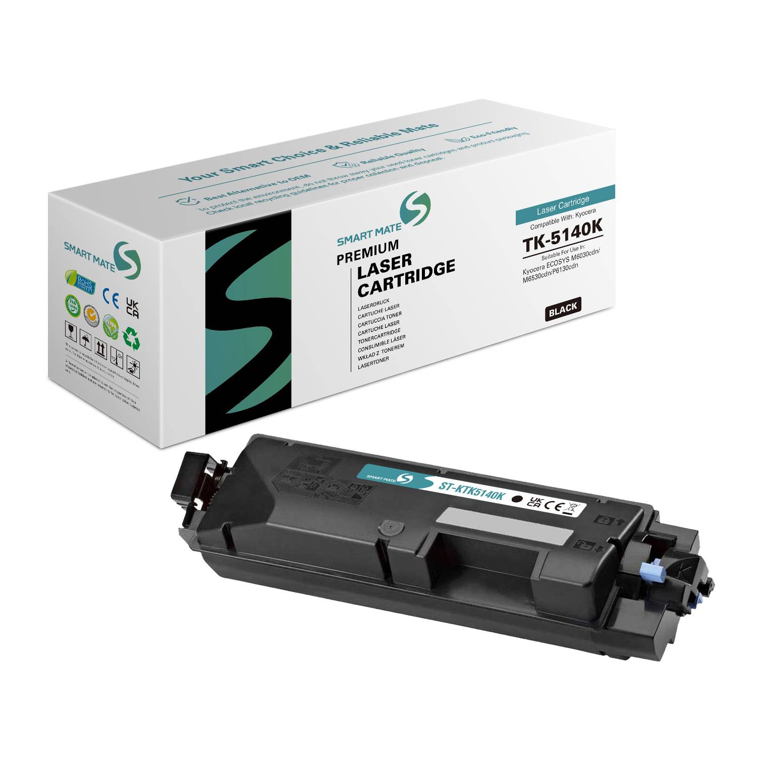 SmartMate wiederaufbereitete Toner Kyocera 1T02NR0NL0 TK-5140K Schwarz