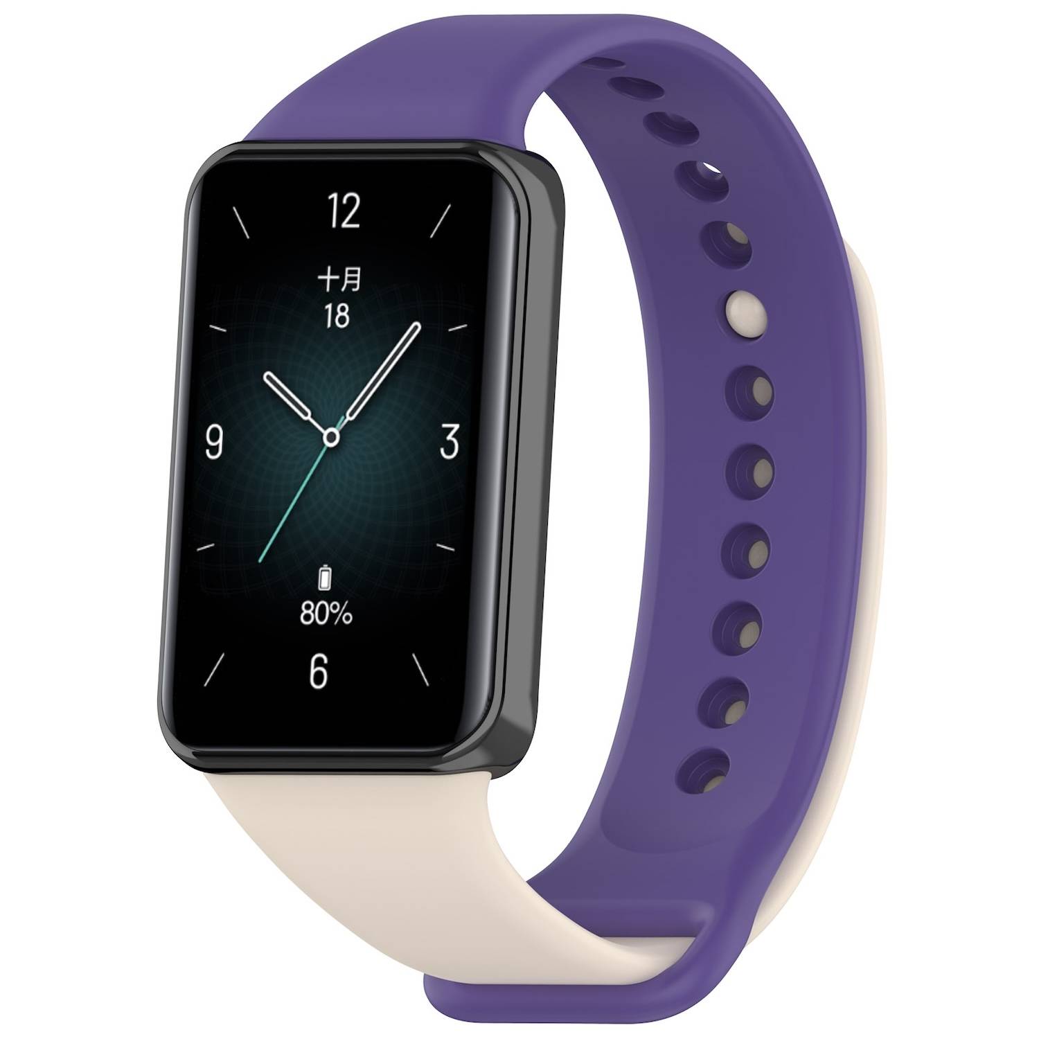 Für Honor Band 9 hochwertiges TPU Solid Color Watch Ersatz Arm Band Beige / Lila