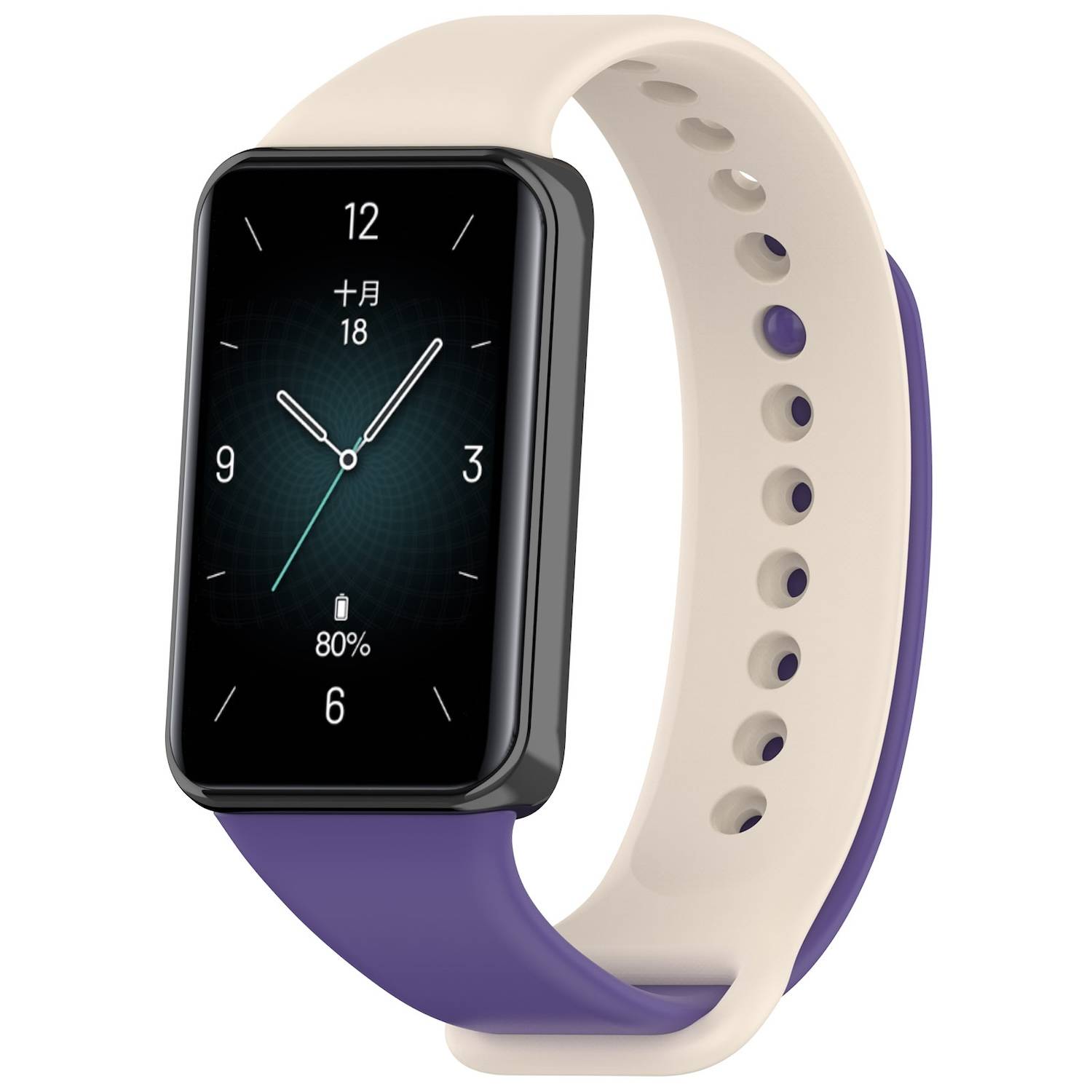 Für Honor Band 9 hochwertiges TPU Solid Color Watch Ersatz Arm Band Lila / Beige