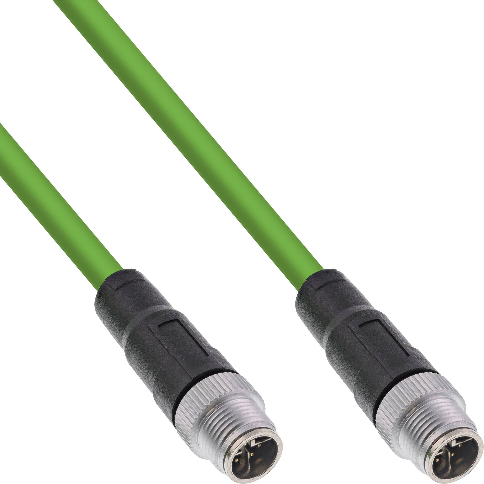 INLINE - Industrie Netzwerkkabel - M12 8-pin X-kodiert St./St. Cat.6A PUR - 15m