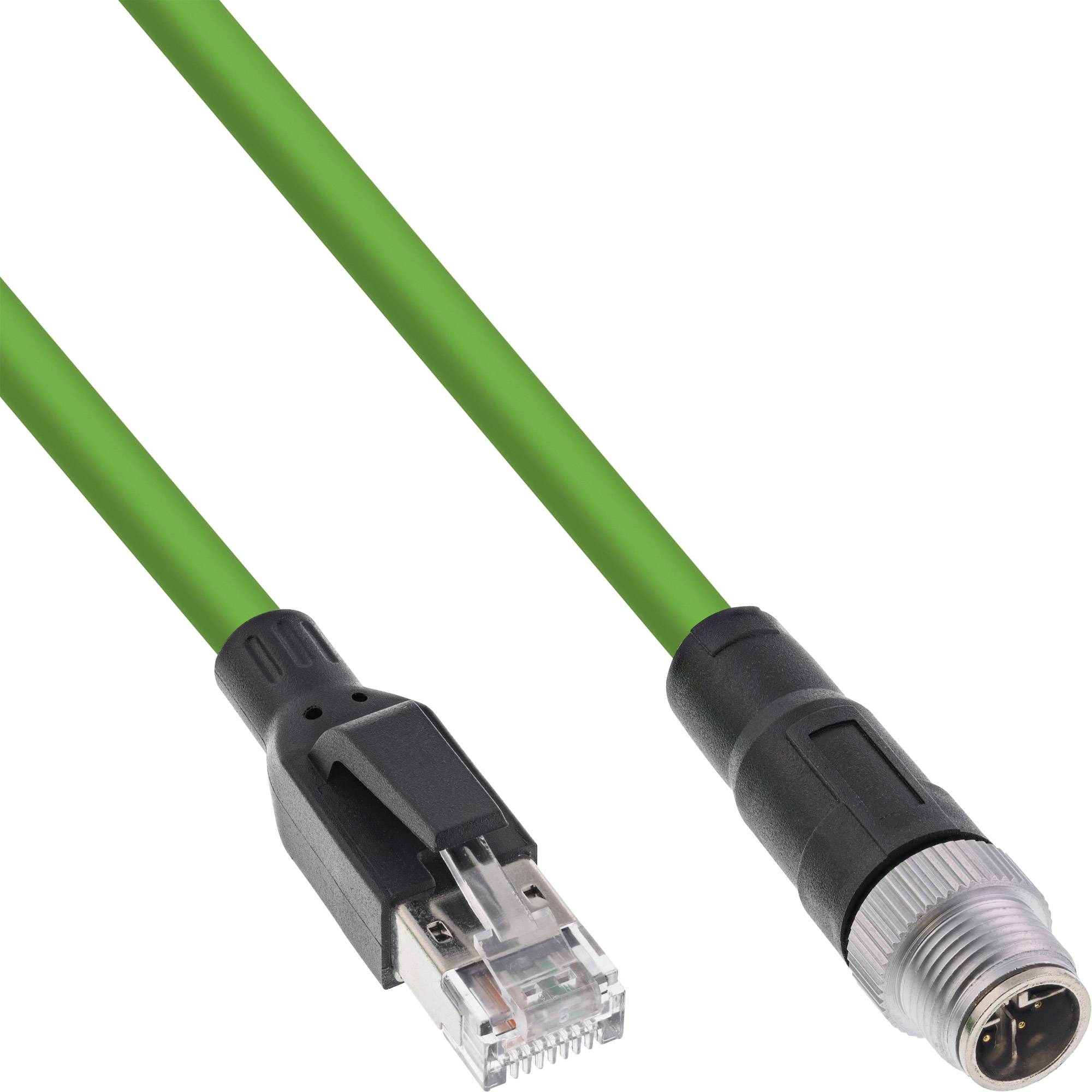 INLINE - Industrie Netzwerkkabel - M12 8-pin X-kodiert St. zu RJ45 St. - Cat.6A 20m