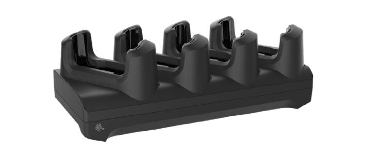 Zebra 4-Slot Charge Only Non-Locking Cradle - Handgerät-Ladeständer und Netzteil - Ausgangsanschlüsse: 4 - 48.3 cm