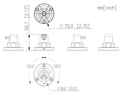Dahua - ARA33A - Alarm - Halterung für ARD1233 ARD2231 PIR Melder