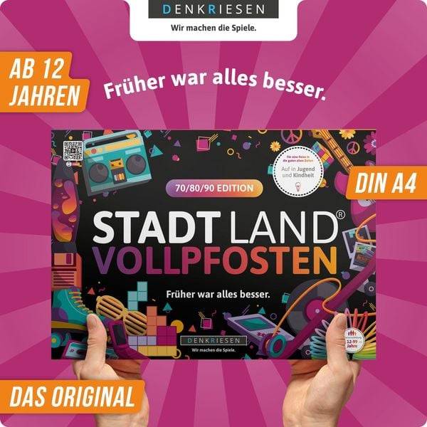Denkriesen - Stadt Land Vollpfosten® 70/80/90 Edition - "Früher war alles besser." (Spiel)