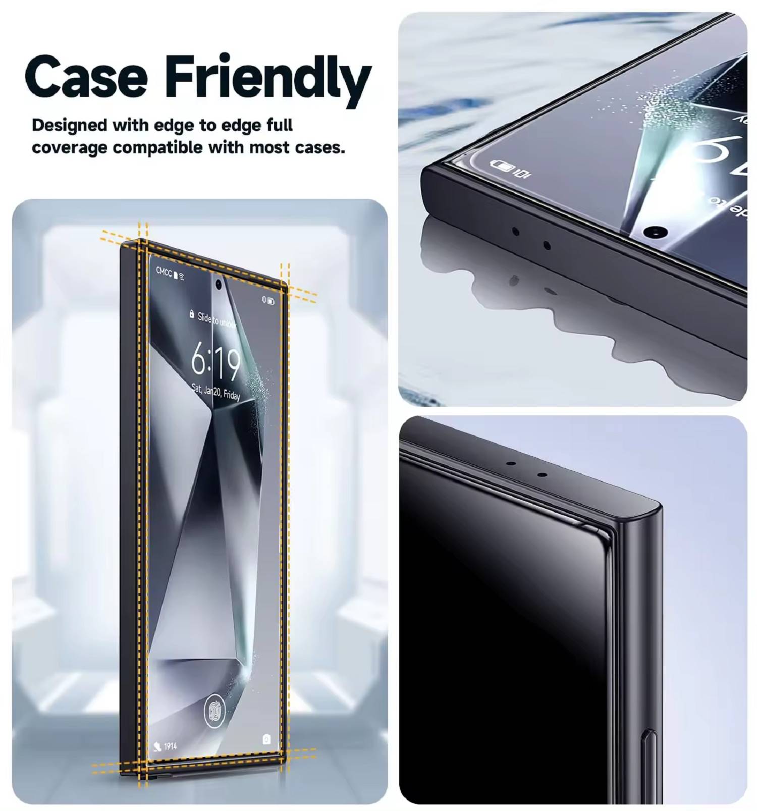 Kopie von 4x Blickschutz 9H Panzerglas für Samsung Galaxy S24 Plus PRIVACY ANTI-SPY Staubfreie Installation echtes Tempered Glass Panzerhartglas