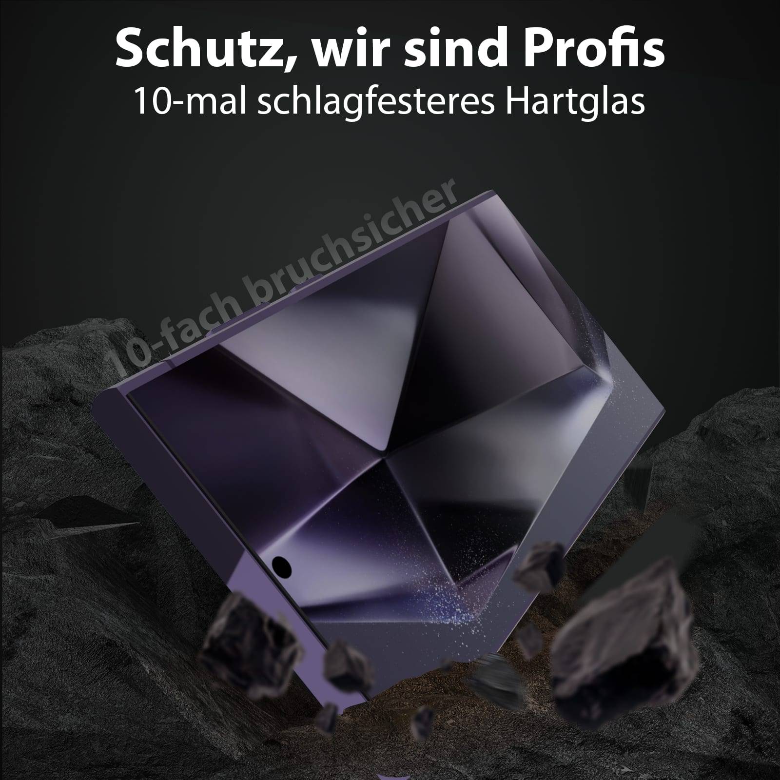 1x 9H Panzerglas für Samsung Galaxy S24 Ultra 3D KLAR Staubfreie Installation echtes Tempered Glass Panzerhartglas Schutzglas Displayschutz