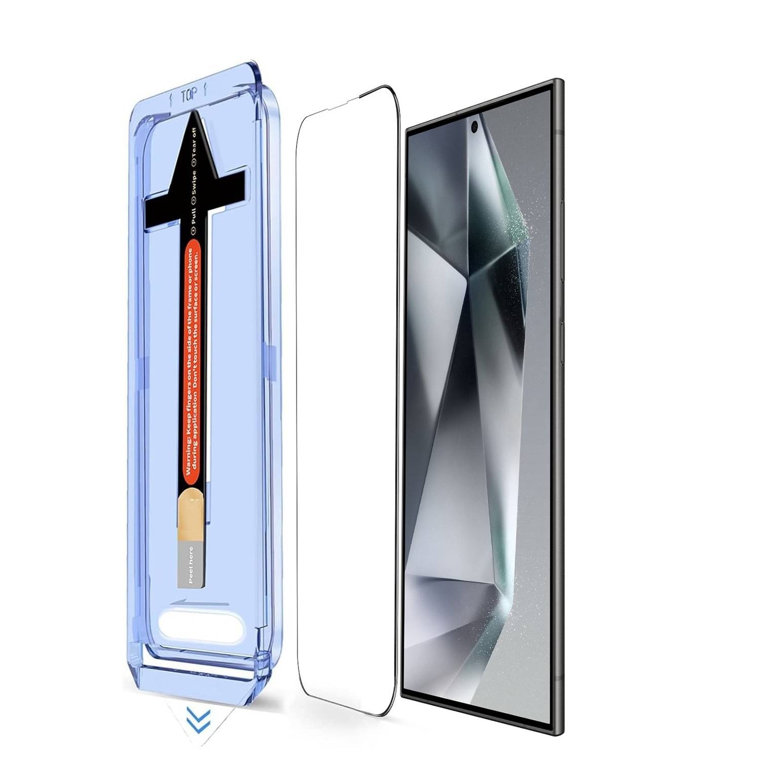 5x 9H Panzerglas für Samsung Galaxy S24 Ultra 3D KLAR Staubfreie Installation echtes Tempered Glass Panzerhartglas Schutzglas Displayschutz