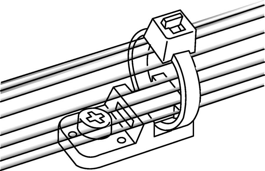 HellermannTyton Schraubsockel CTAM1-PA66-BK (100)