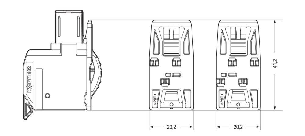 WAGO GmbH & Co. KG Mittenverriegelung 832-523