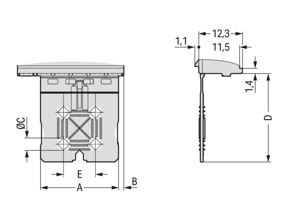 WAGO GmbH & Co. KG 1-Leiter-THT-Federleiste 2092-1155/000-1000