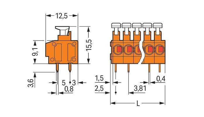 WAGO GmbH & Co. KG Leiterplattenklemme 235-110