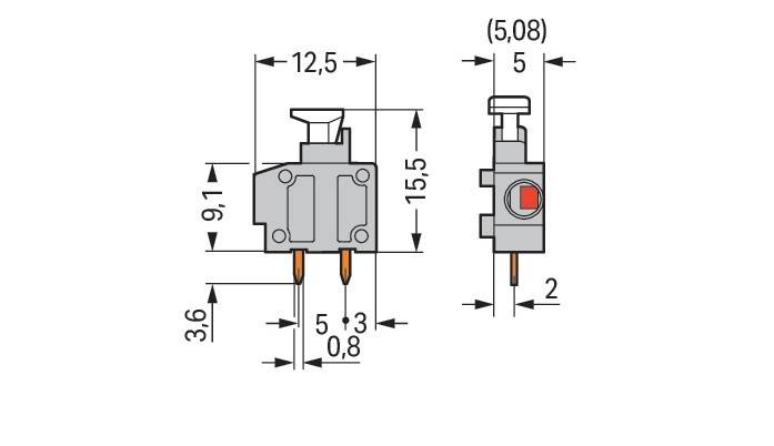 WAGO GmbH & Co. KG Anreihbare Leiterplattenk. 235-749/331-000