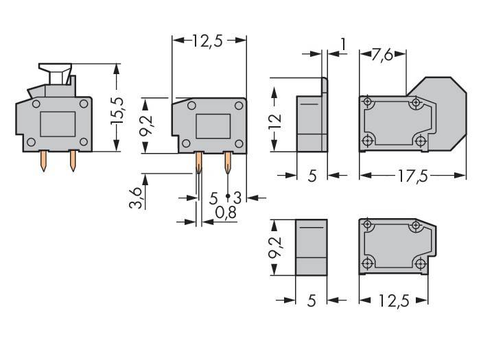 WAGO GmbH & Co. KG Anreihbare Leiterplattenk. 235-401/333-000