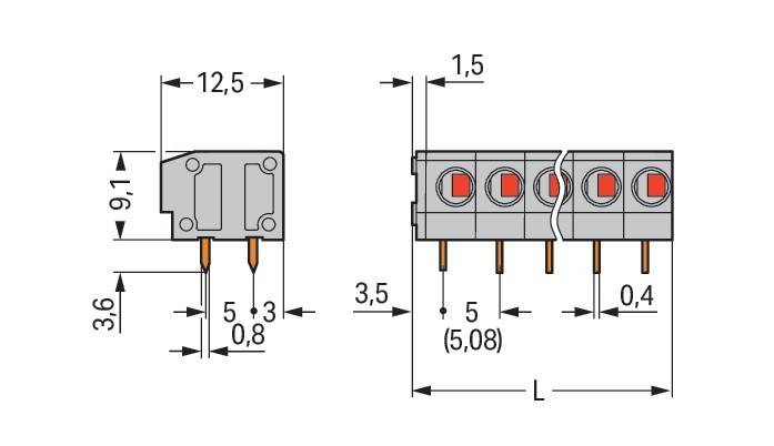 WAGO GmbH & Co. KG Leiterplattenklemme 235-404/000-006