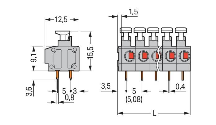 WAGO GmbH & Co. KG Leiterplattenklemme 235-404/331-000