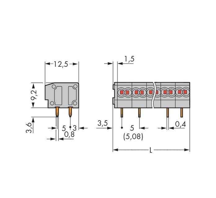 WAGO GmbH & Co. KG 2-Leiter-Leiterplattenkle. 235-452