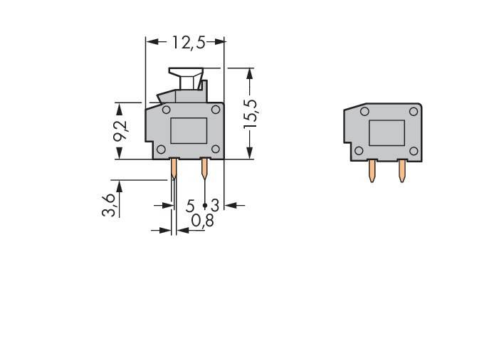 WAGO GmbH & Co. KG 2LeiterLeiterplattenklemme 235-851/332-000