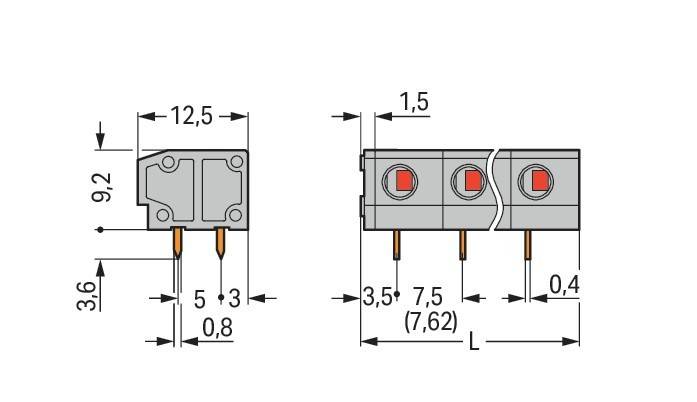 WAGO GmbH & Co. KG Leiterplattenklemme 235-504