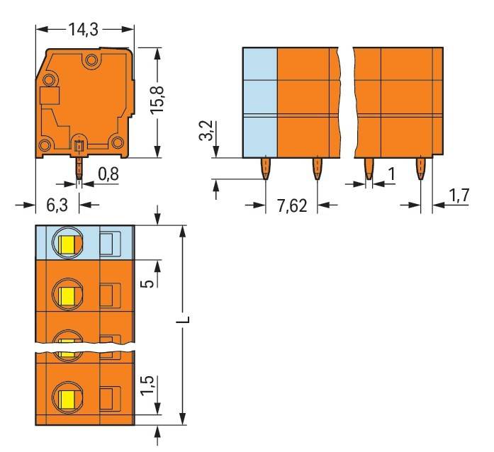 WAGO GmbH & Co. KG Leiterplattenklemme 739-239
