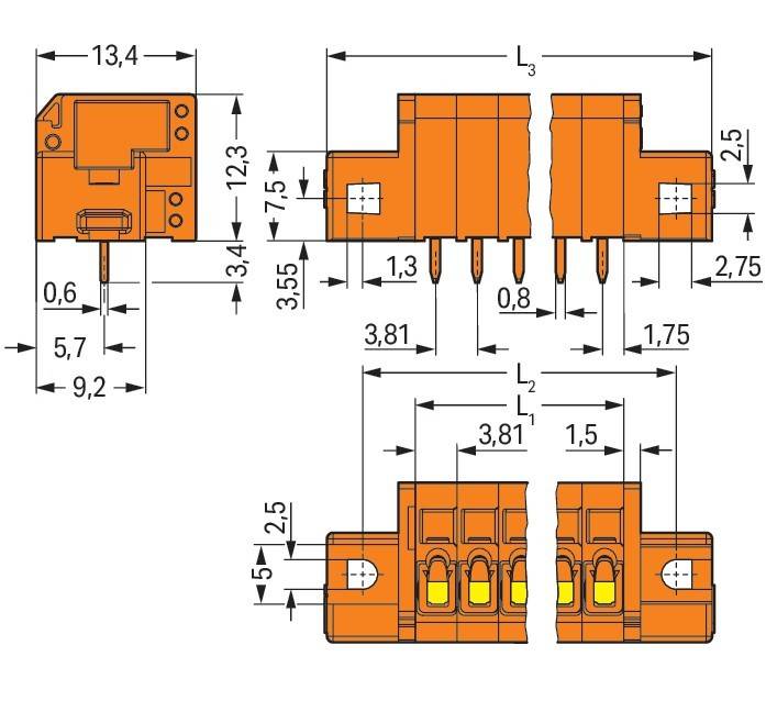 WAGO GmbH & Co. KG Leiterplattenklemme 739-342/001-000
