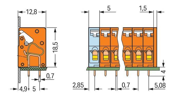 WAGO GmbH & Co. KG Leiterplattenklemme 741-206