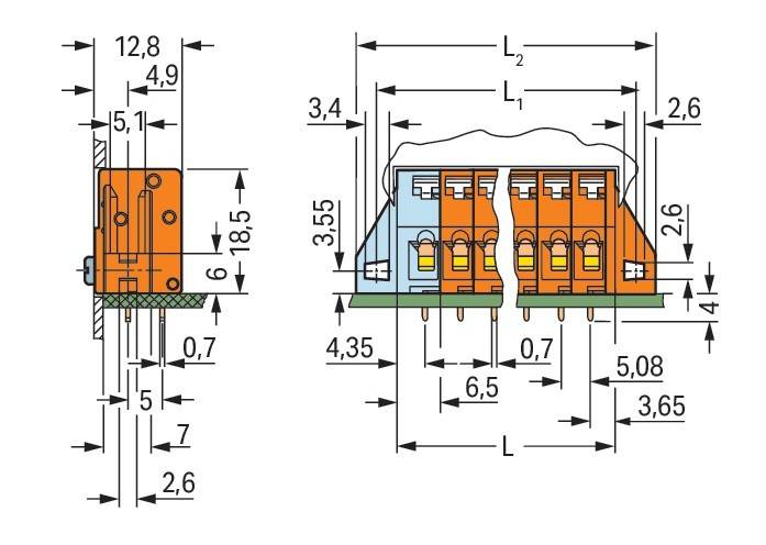 WAGO GmbH & Co. KG Leiterplattenklemme 741-234