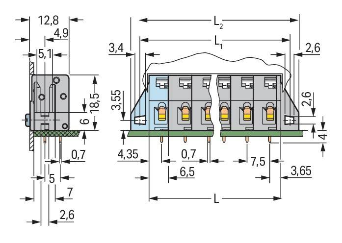 WAGO GmbH & Co. KG Leiterplattenklemme 741-326