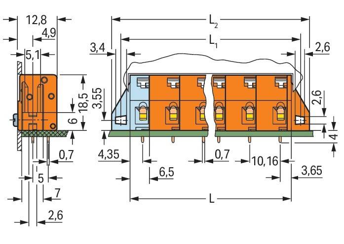 WAGO GmbH & Co. KG Leiterplattenklemme 741-624