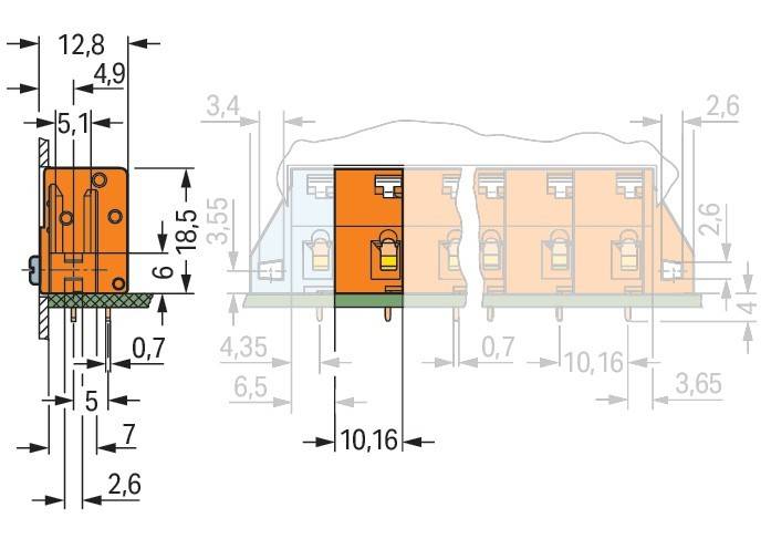 WAGO GmbH & Co. KG Anreihbare Leiterplattenk. 741-913