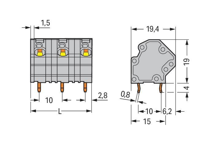 WAGO GmbH & Co. KG Leiterplattenklemme 745-3211