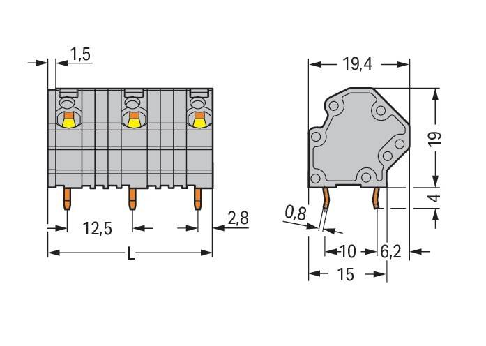 WAGO GmbH & Co. KG Leiterplattenklemme 745-3261