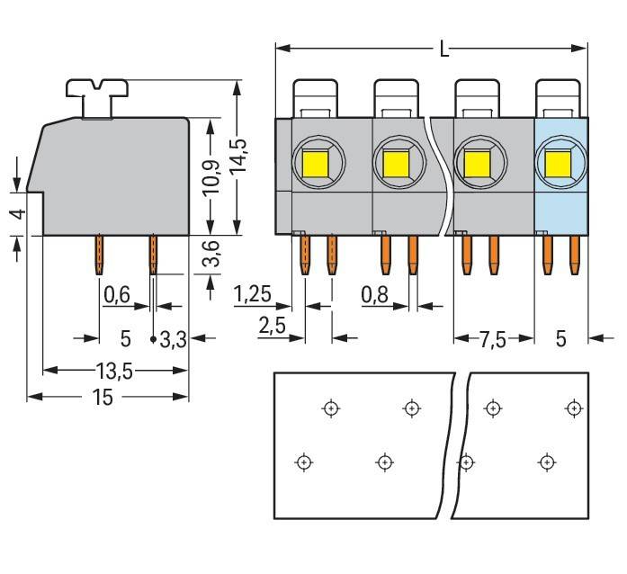 WAGO GmbH & Co. KG Leiterplattenklemme 804-303