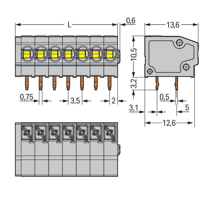 WAGO GmbH & Co. KG Leiterplattenklemme 805-312