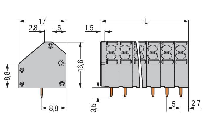 WAGO GmbH & Co. KG 2-Leiter-Leiterplattenkle. 816-111