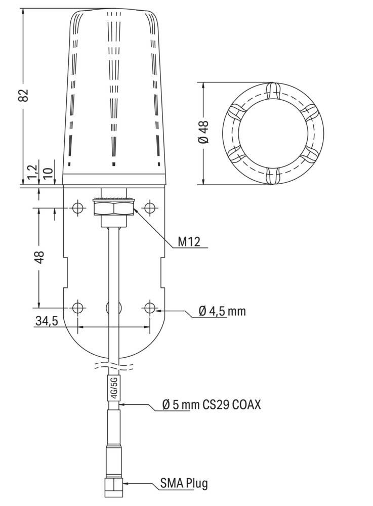 WAGO GmbH & Co. KG Funkantenne m. 2mAnschltg. 758-974/000-001