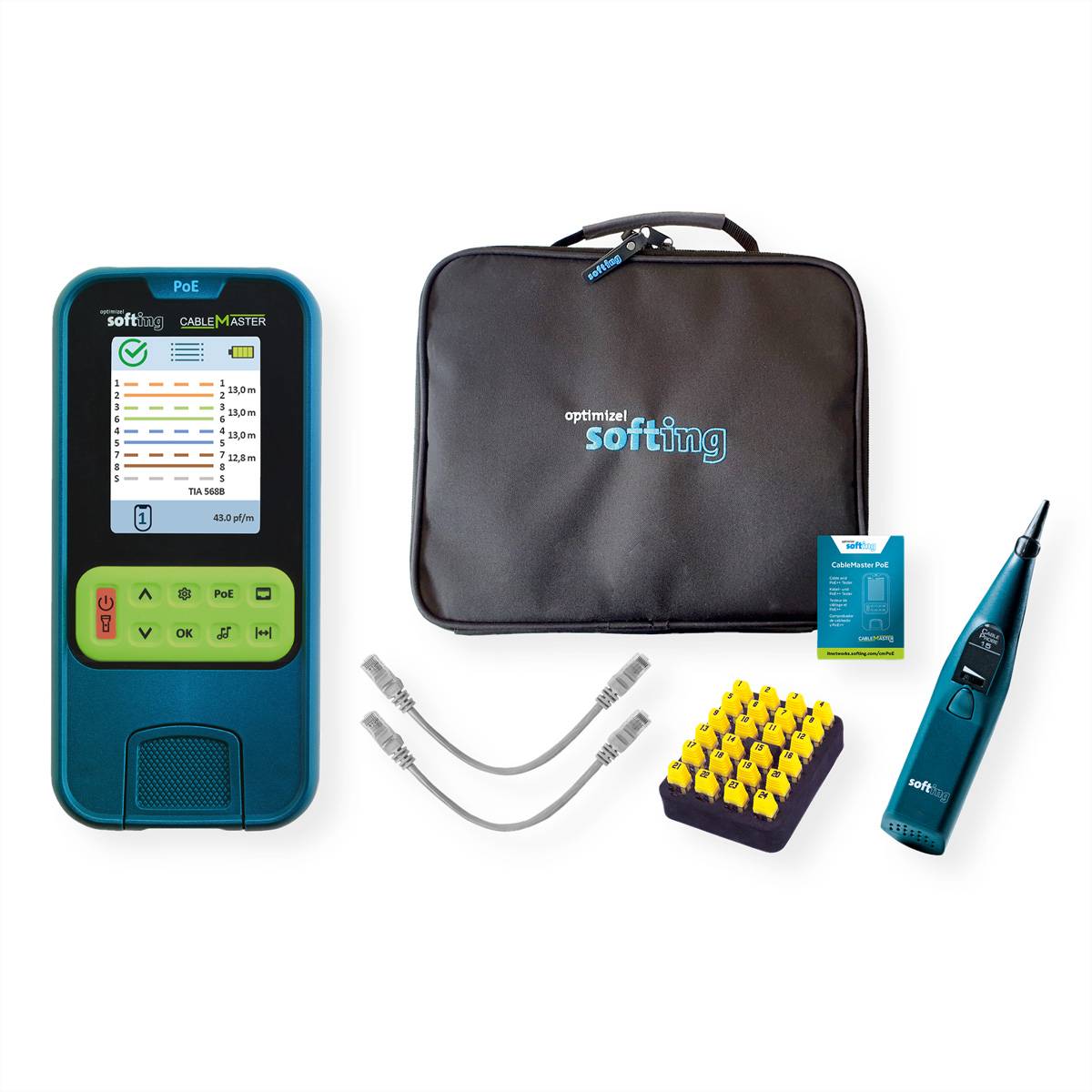SOFTING CableMaster PoE Kit, Verdrahtungs- und PoE++ Tester