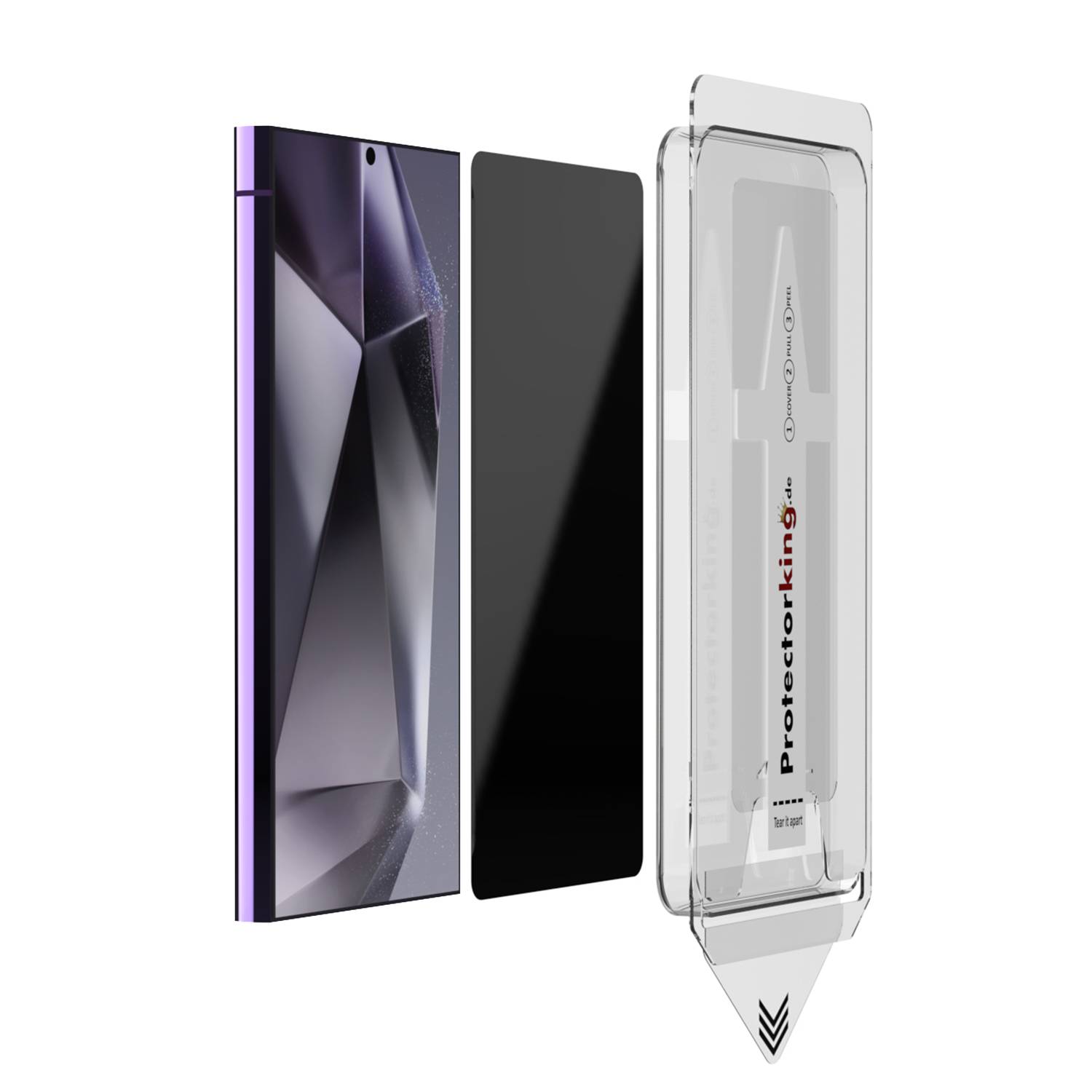 2x Blickschutz 9H Panzerglas für Samsung Galaxy S24 Ultra Anti-Spy Tempered Glass Schutzglas Displayschutz Schutzfolie Screen-Protector