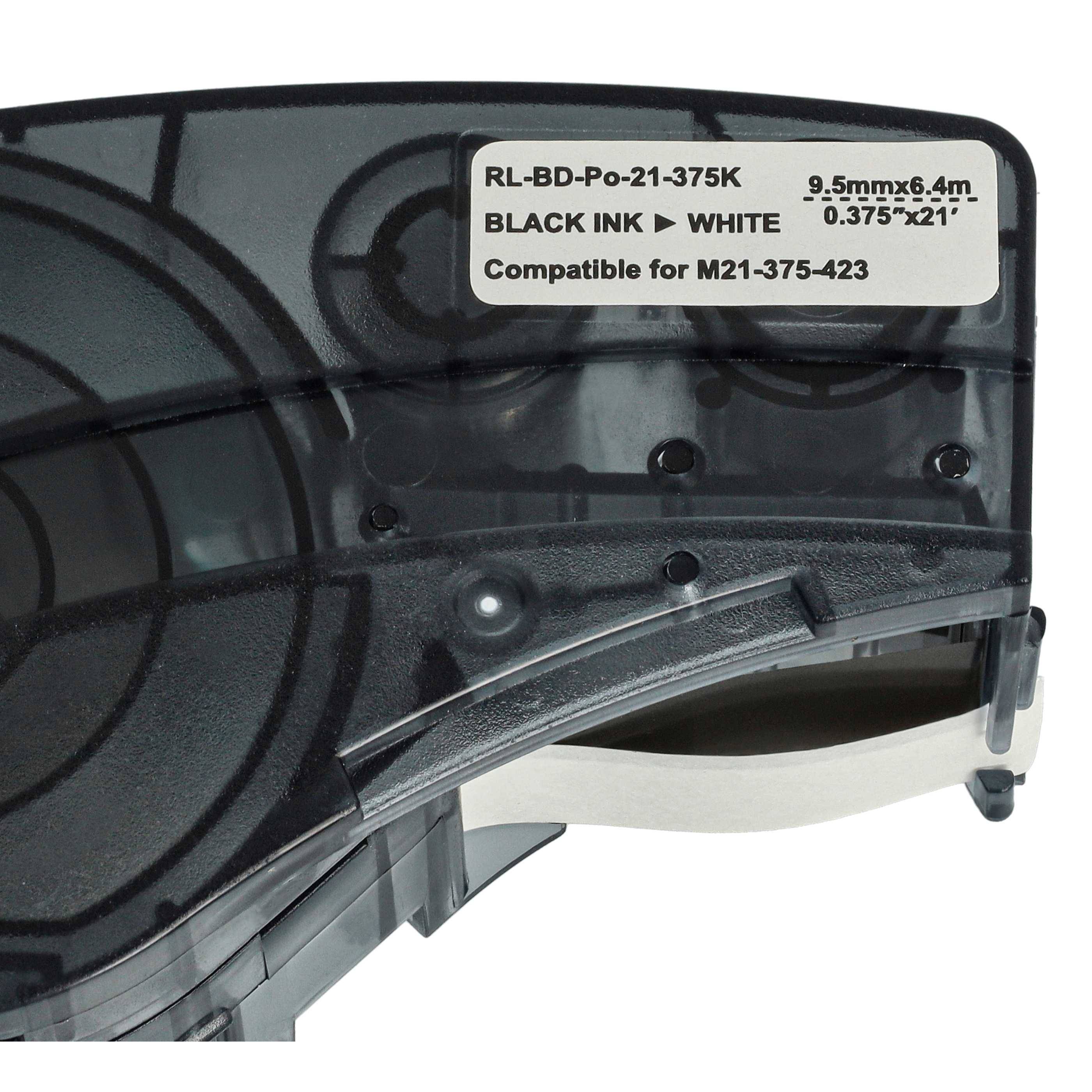 Nahaufnahme einer Ersatz-Etikettenpatrone. Das Etikett liest sich: 