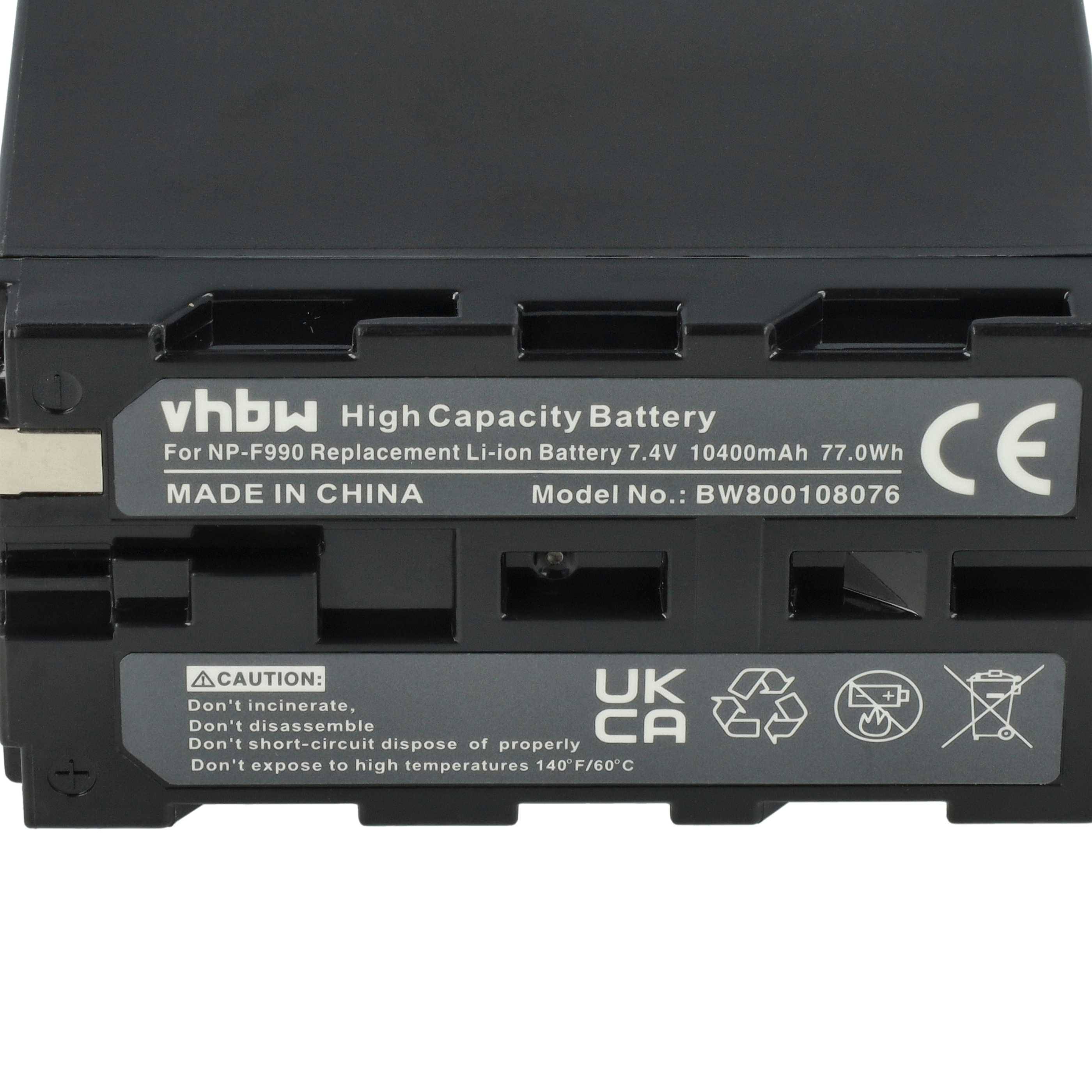 vhbw Akku kompatibel mit Aputure AMARAN ALH198 CRI 95+ Videokamera Camcorder (10400 mAh, 7,4 V, Li-Ion)