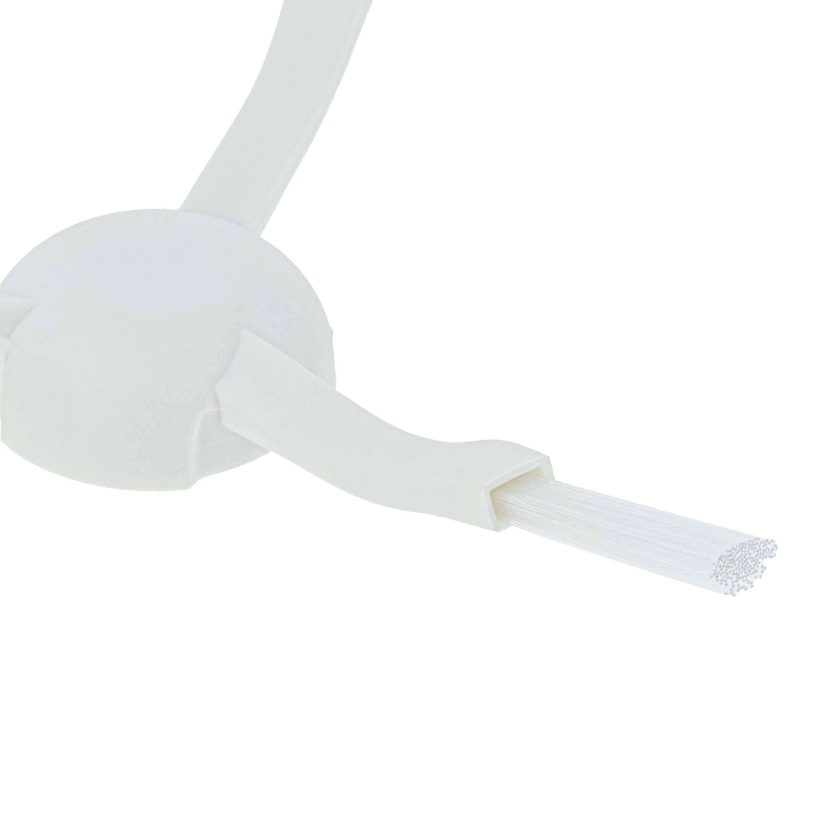 vhbw Seitenbürste kompatibel mit Dreame D9, F9 Saugroboter - weiß, 3-armig